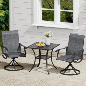 3 Pieces Outdoor Dining Set,