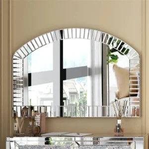 Large Wall Mirror 100 x 70cm Arched Venetian